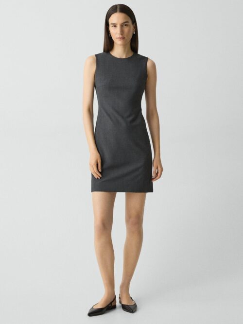 Sleeveless Fitted Dress in Good Wool