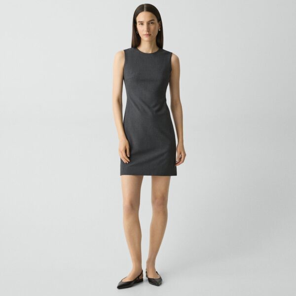01_TH_J0701615_A08_L0 Sleeveless Fitted Dress in Good Wool