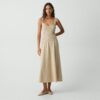 01_TH_P0314704_DJ1_L0 Midi Dress in Textured Cotton-Blend