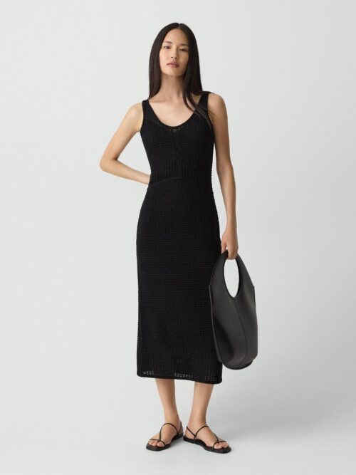 Stitched Dress in Sheen Cotton