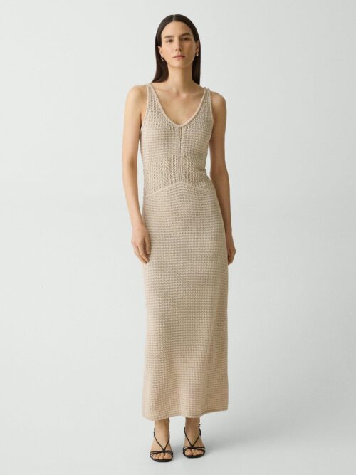 Stitched Dress in Sheen Cotton