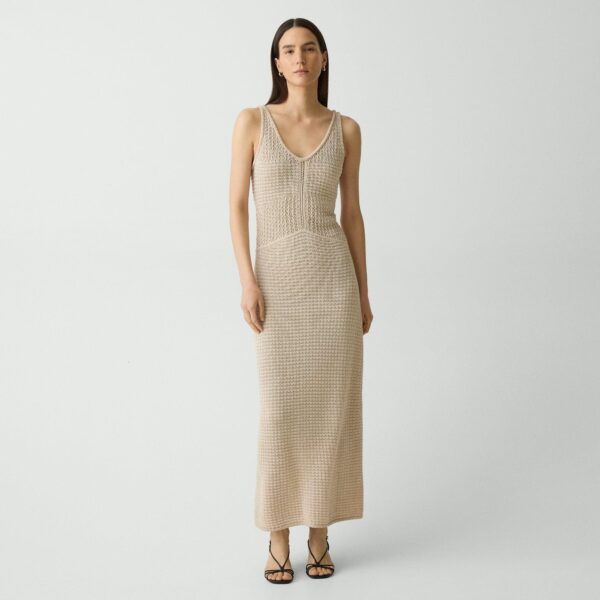 01_TH_P0514708_VQ9_L0 Stitched Dress in Sheen Cotton