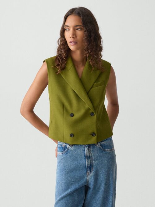 01_TH_P0605101_U86_L0 Double-Breasted Vest in City Twill