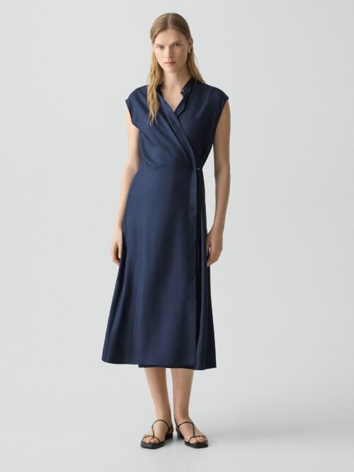 Convertible Wrap Dress in Mod Silk Twill