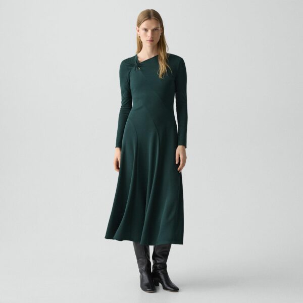 01_TH_P0725610_QM8_L0 Twist Neck Dress in Crepe Jersey