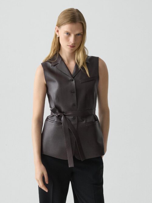 01_TH_P0800121_DAJ_L0 Tie Waist Vest in Sleek Leather