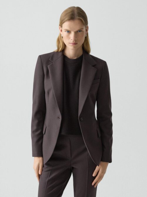 Lynnia Blazer in Sleek Flannel