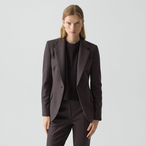 Lynnia Blazer in Sleek Flannel