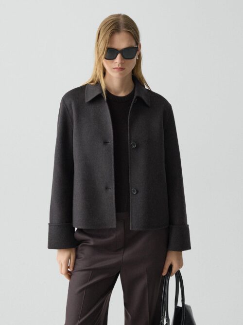 Boxy Cuff Jacket in Double-Face Wool-Cashmere