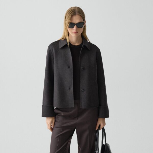 Boxy Cuff Jacket in Double-Face Wool-Cashmere
