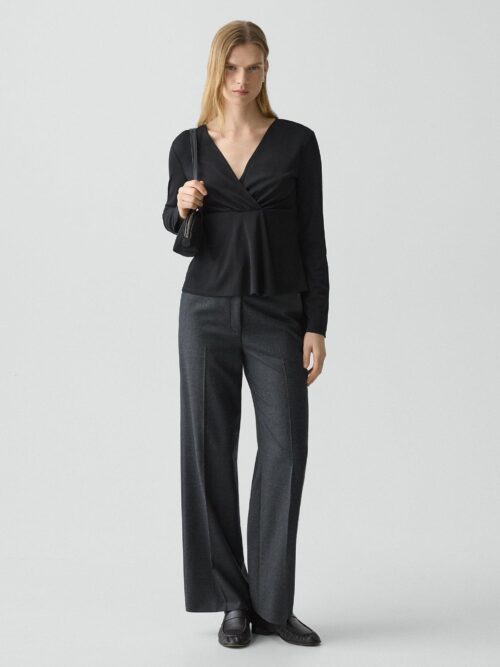 Classic Straight Pant in Sleek Flannel