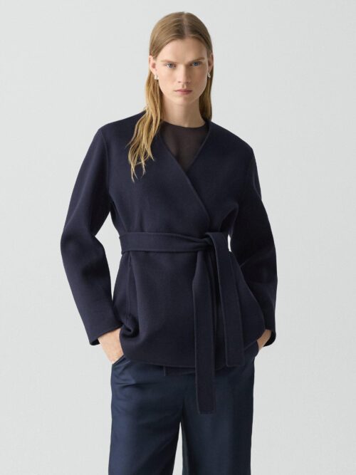 Cardigan Jacket in Double-Face Wool-Cashmere