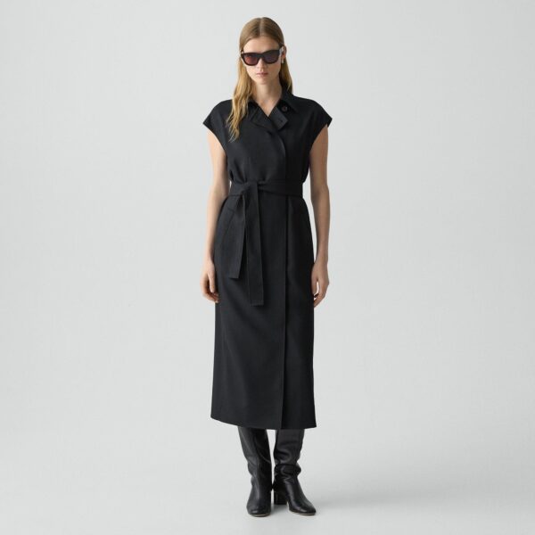 01_TH_P0801603_001_L0 Double-Breasted Belt Dress in Wool-Blend Flannel