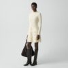 Ribbed Sweater Dress in Felted Wool-Cashmere