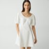 Puff Sleeve Mini Dress in City Poplin