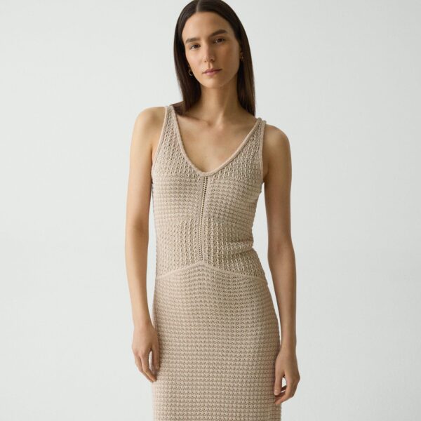 02_TH_P0514708_VQ9_F0 Stitched Dress in Sheen Cotton