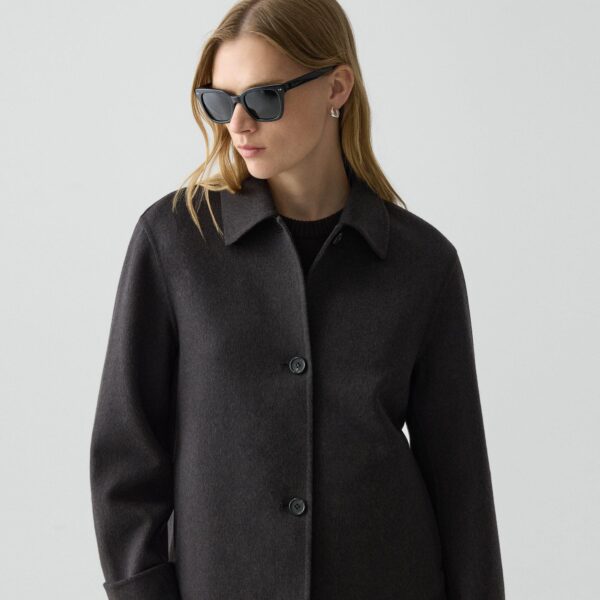 Boxy Cuff Jacket in Double-Face Wool-Cashmere