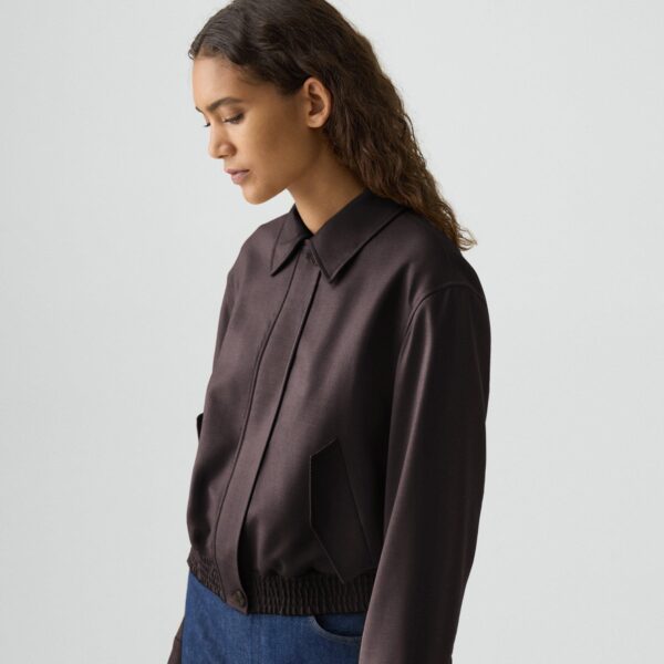 02_TH_P0801108_DAJ_F0 Cropped Track Jacket in Wool-Blend Flannel