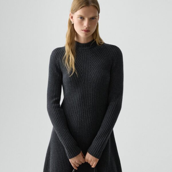 02_TH_P0911724_A00_F0 Ribbed Sweater Dress in Felted Wool-Cashmere