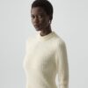 Ribbed Sweater Dress in Felted Wool-Cashmere