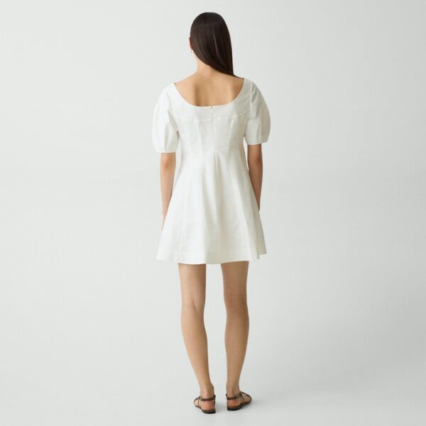 Puff Sleeve Mini Dress in City Poplin