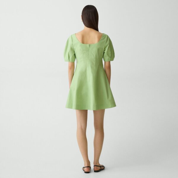 Puff Sleeve Mini Dress in City Poplin