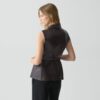 Tie Waist Vest in Sleek Leather