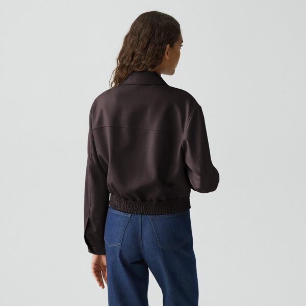 03_TH_P0801108_DAJ_D0 Cropped Track Jacket in Wool-Blend Flannel