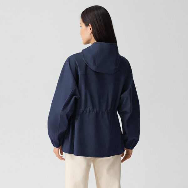 Cinched Windbreaker Jacket in Brushed Chino