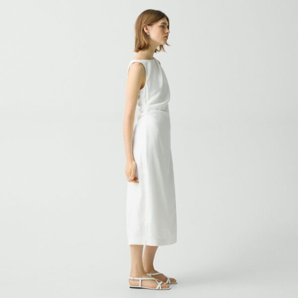 04_TH_P0403603_C05_B0 Draped Midi Dress in Linen-Viscose