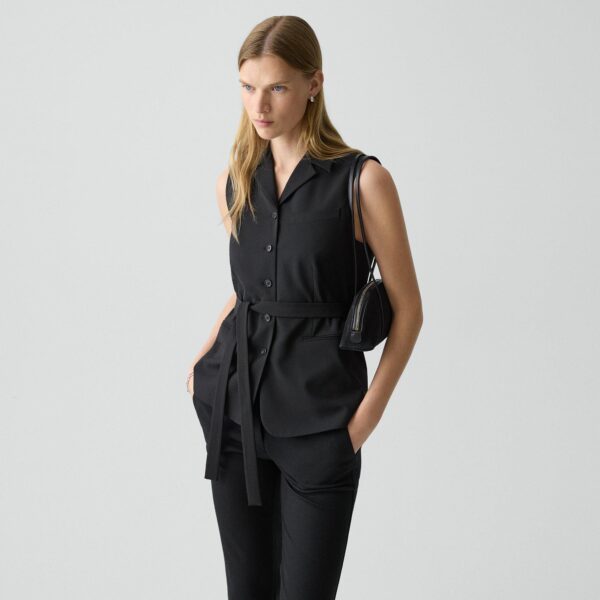 04_TH_P0701102_001_B0 Tie Waist Vest in Good Wool