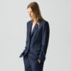 Oversized Cinch Waist Blazer in Mod Silk Twill