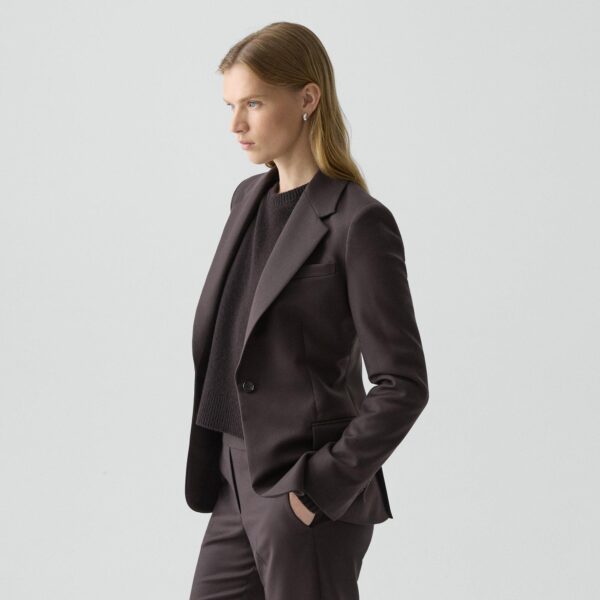 Lynnia Blazer in Sleek Flannel