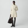 Ribbed Sweater Dress in Felted Wool-Cashmere