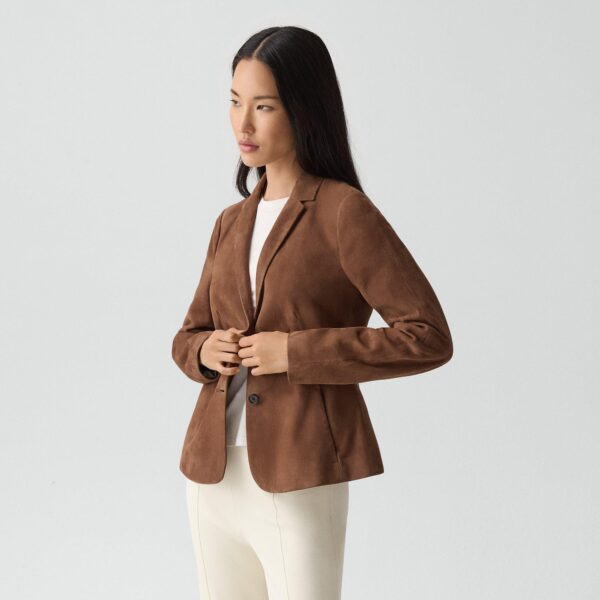 Fitted Blazer in Suede