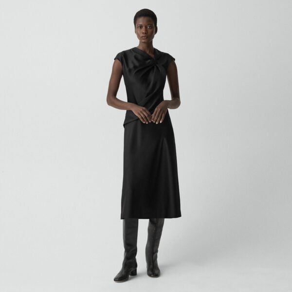 04_TH_P1009607_001_B0 Twist Bodice Dress in Satin