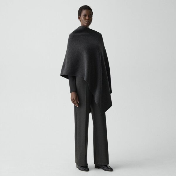 04_TH_P1011719_A0S_B0 Reversible Draped Poncho in Felted Wool-Cashmere