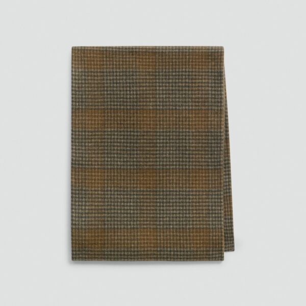 Stole in Plaid Double-Face Wool-Cashmere