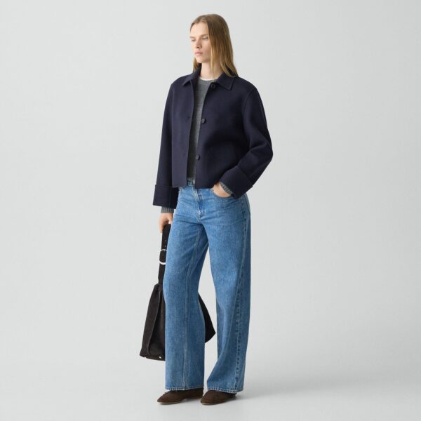 Boxy Cuff Jacket in Double-Face Wool-Cashmere