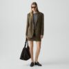 Oversized Blazer in Plaid Wool-Cashmere