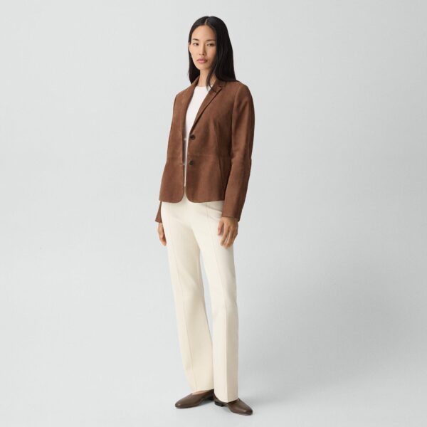 Fitted Blazer in Suede